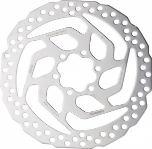 Féktárcsa SHIMANO 6 csavaros, Ø160mm, SM-RT26S,  csak műgyantás fékbetét használható - AKCIÓS! (87160) SM-RT26S_AF