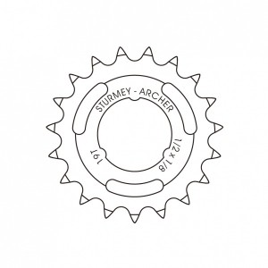 Lánckerék Sturmey17 fog 1/8-as középmély ezüst(HSL840) HSL840_AKLK