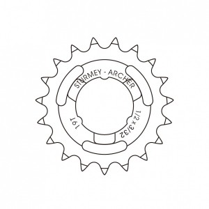 Lánckerék Sturmey18 fog 3/32-es középmély ezüst(HSL860) HSL860_AKLK