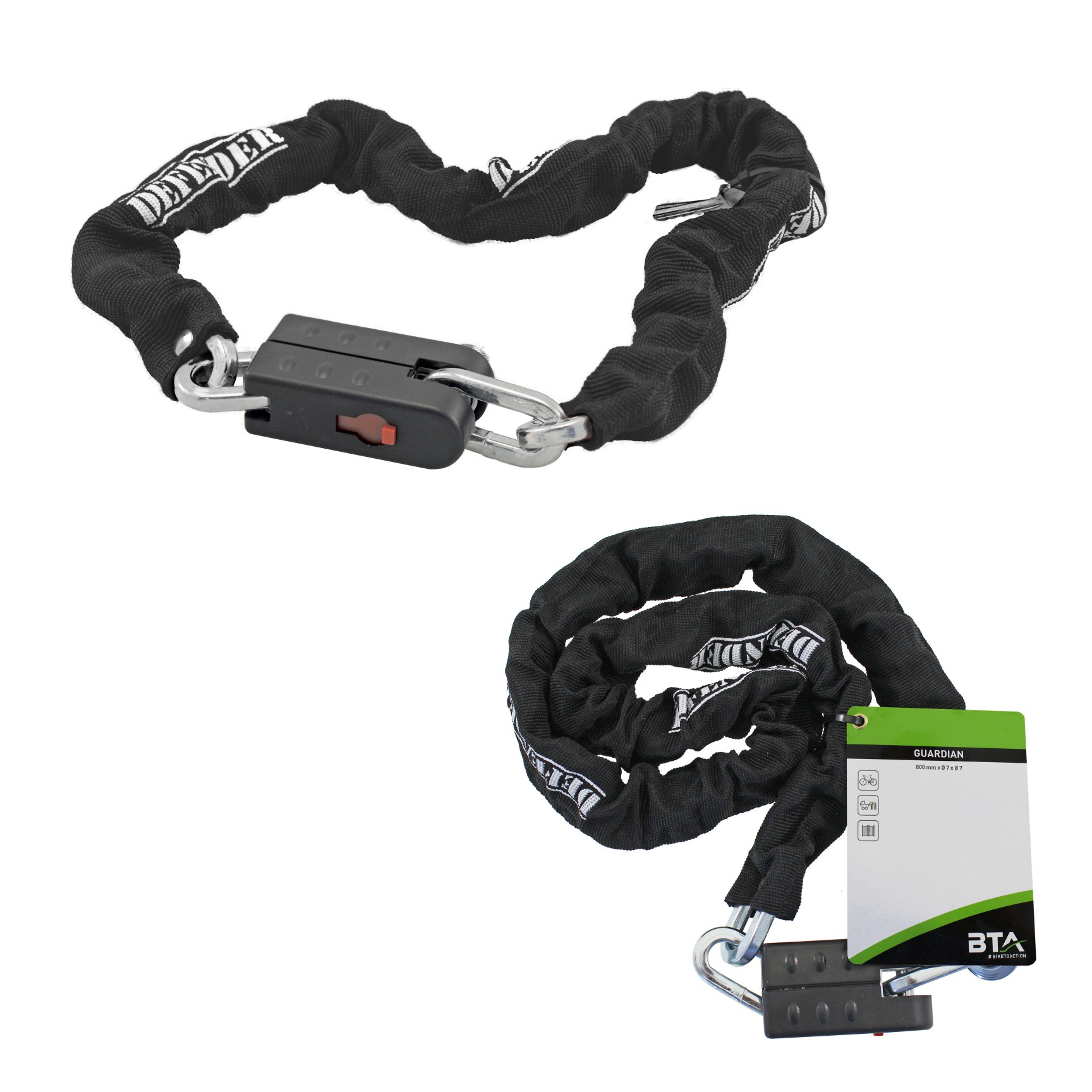 Zár láncos lakat WAG Guardian 800x7x7mm fekete 588002651_TZ