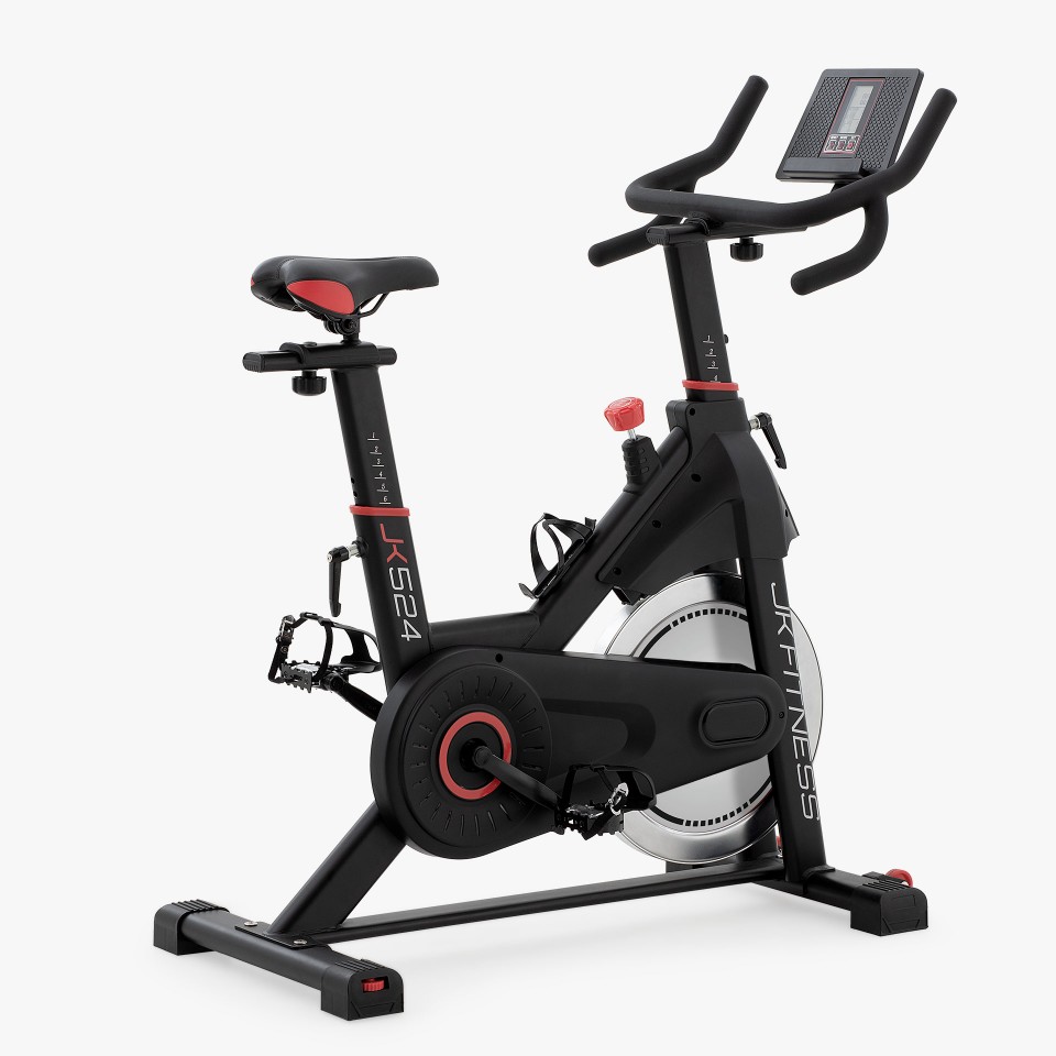 Spinning kerékpár mágneses hangtompított szíjhajtású interaktív JK524 JK Fitness JK524_KPEFO