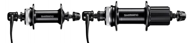 Agy Shimano Tourney párban, 100/135mm (HB-TX505), centerlock tárcsafékes, fekete, 32H AFHTX5058BZA5+AHBTX505B5_AA