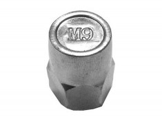 Alkatrész Sturmey záróanya M9 logóval  domború  zárt (HMN 386) HMN386_AAK