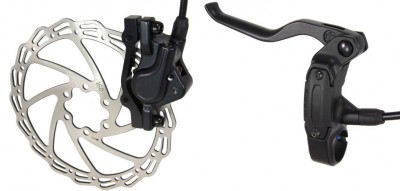 Fék Saccon tárcsafék hidraulikus hátsó Ø160mm bowden 1600mm full fekete (Hayes/Trektro roppantógyűrűvel) DH54.L1600_AF