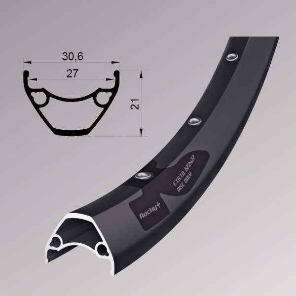 Felni REMERX ROCKY PLUS 27 DISC 622x27mm 29coll - RX 3027 36H fekete szimplán szegecselt 62231101012101_AFEL