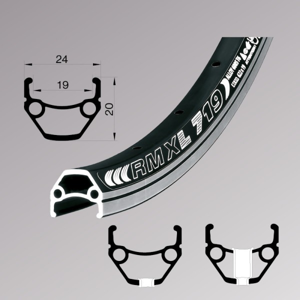 Felni REMERX DRAGON 719-L 20" 406x19 32H fekete SZIMPLÁN szegecselt fékfelületes DRAGON32406BAGBS_AFEL