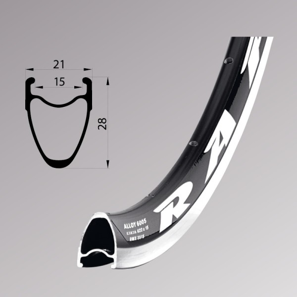 Felni REMERX RAPID 622x15 32H fekete, köszörült fékfelületes rapid32bagbs_AFEL