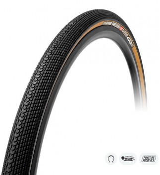 Külső TUFO Gravel Speedero, TLR, tubeless 36-622(700x36C), 390gr. 2-5 bar (30-70 p.s.i.) - szövetsűrűség: 210 / 375 TP - FEKETE/BEIGE CLI1L2106161_AGK