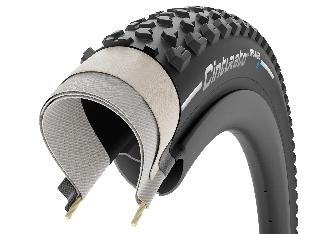 Külső Pirelli Cinturato™ GRAVEL S TLR tubeless ready 45-622, 60 TPI fold. defektvédelem: TechWALL 4161900_AGK