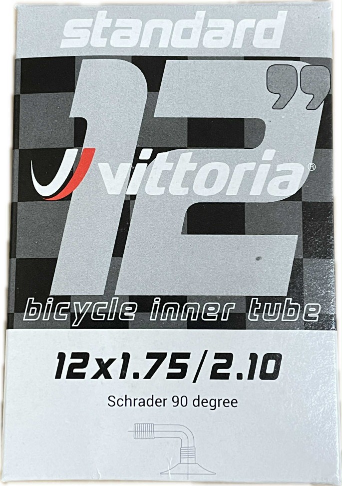 Belső Vittoria STANDARD 12x1.75/2.10 autószelepes (AV) 90 fokos szeleppel dobozos 1TA00085_AGB