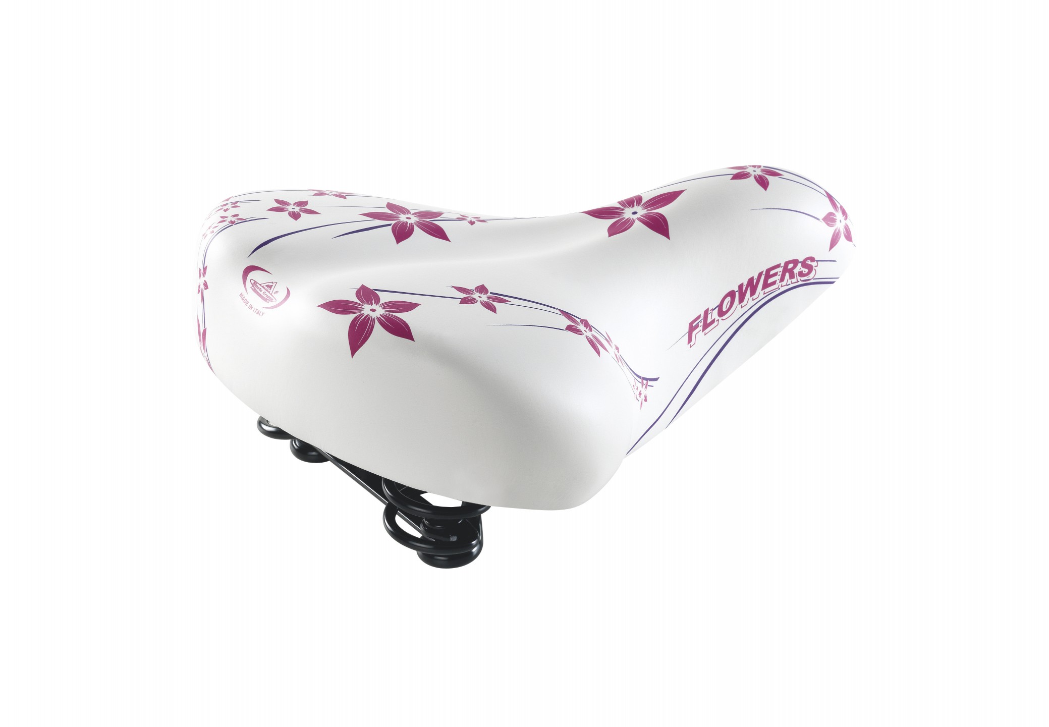 Nyereg Montegrappa PK 061 HAPPY FLOWERS fehér/ciklámen minta XC061/H.FLOWERS-B_ANYE