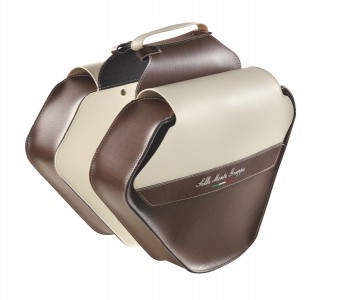 Táska csomagtartóra kétoldalas Montegrappa FASHION sötétbarna/krém 0028/SC-CR_TTASK