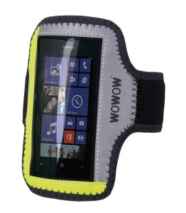 SMARTPHONE ARMBAND mobiltelefon tartó ezüst/sárga/fekete - WOWOW W013303_TTASK