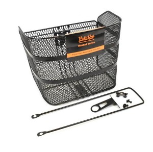 Kosár VeloGo első pálcás fekete fém XXL 37x26x27cm 1102039_TTASK