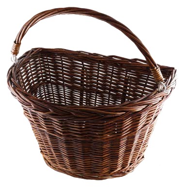 Kosár előre dupla kampós (fonott barna, Good Bike) 88893_TTASK