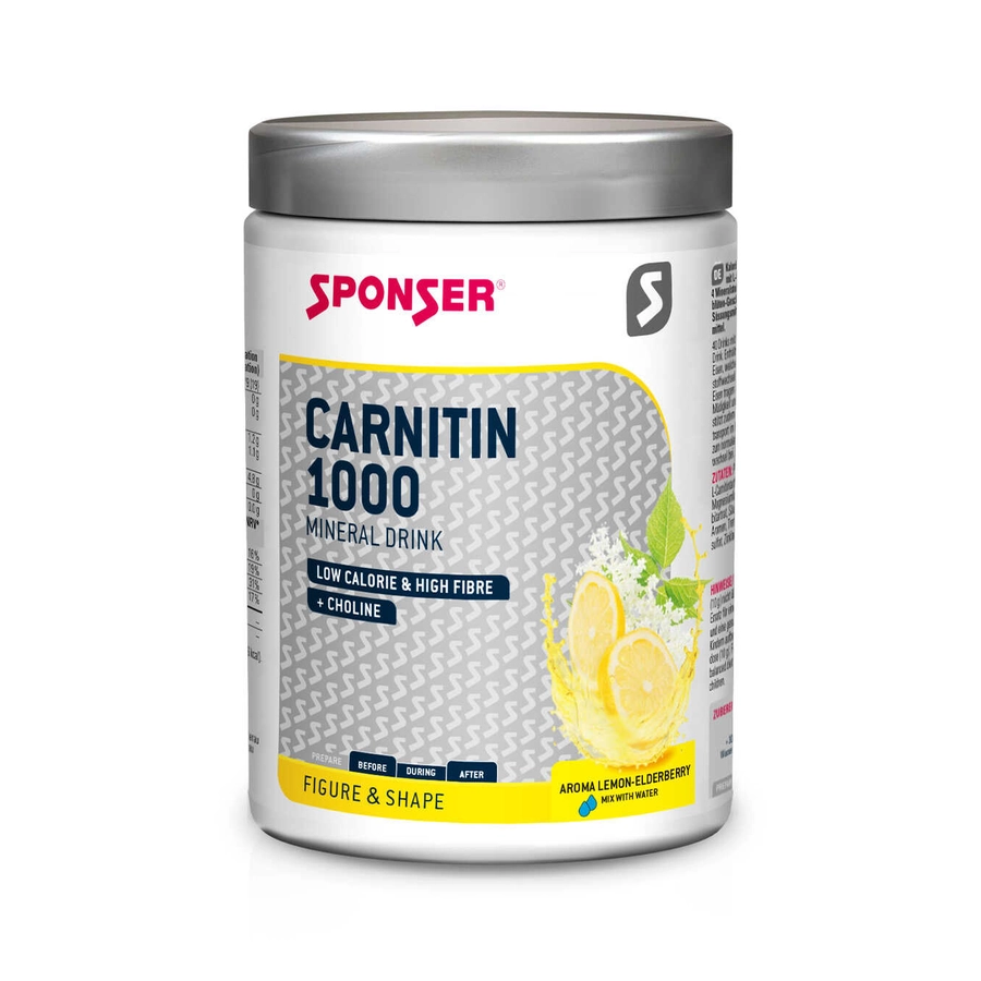 Sponser CARNITIN 1000 MINERALDRINK 400g doboz Bodza-citrom Energizáló/Zsírégető 13016_ET