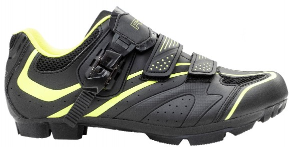 Cipő R2 NAOS MTB fekete/neonsárga 41, 2 tépőzár   1 csatt - ATSH04B/41 ATSH04B/41_CM